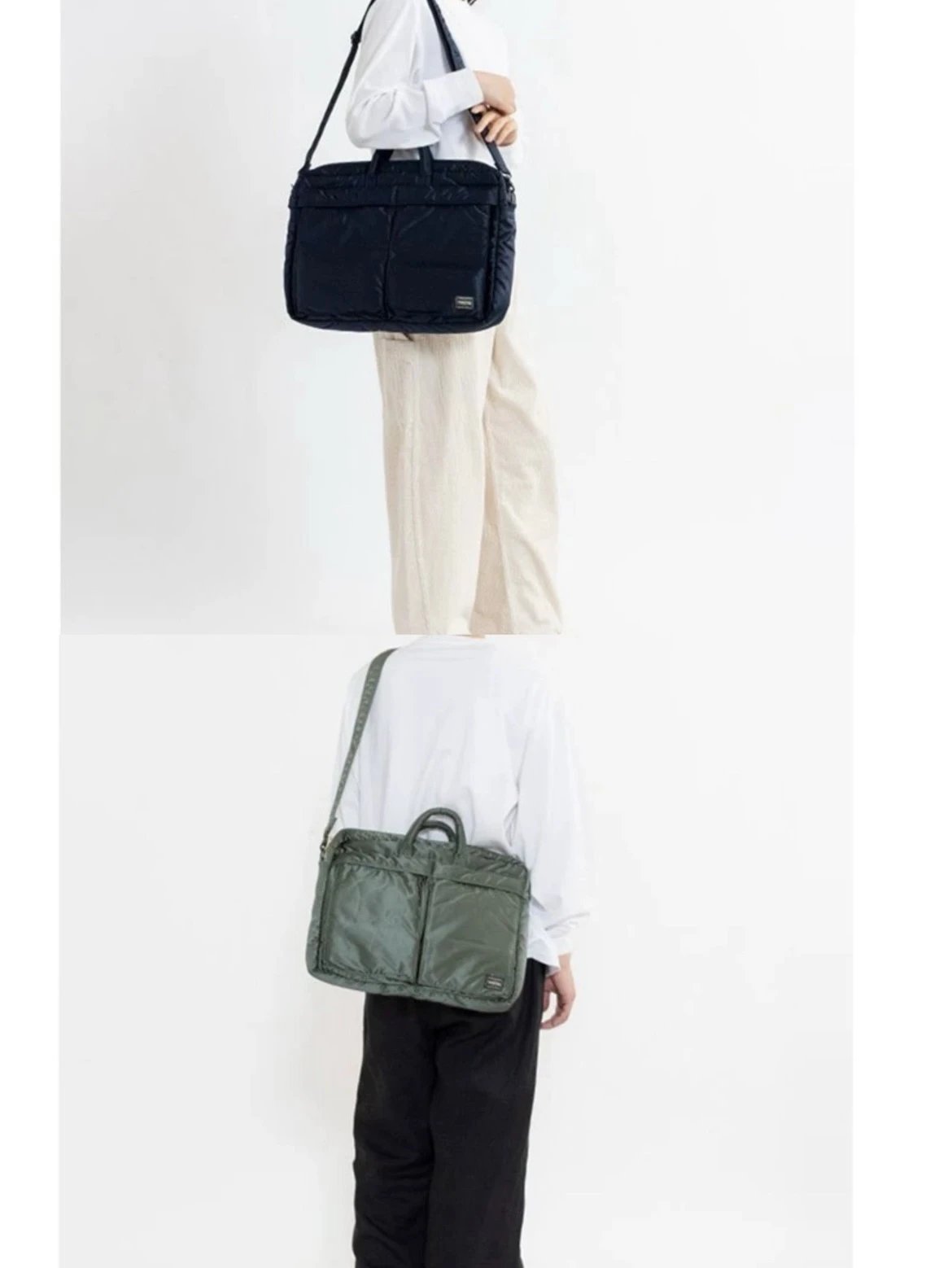 Japanese Yoshida PORTER TANKER 2way Document BAG Nylon Anti Splash Sailor Carrying briefcase