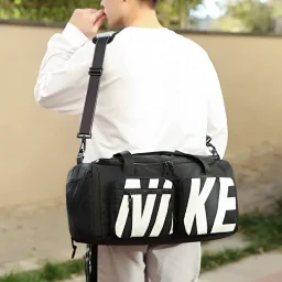 thumbnail for NIKE耐克新款健身包air气垫单肩斜挎包运动旅行手拎桶包男女BA6169-410