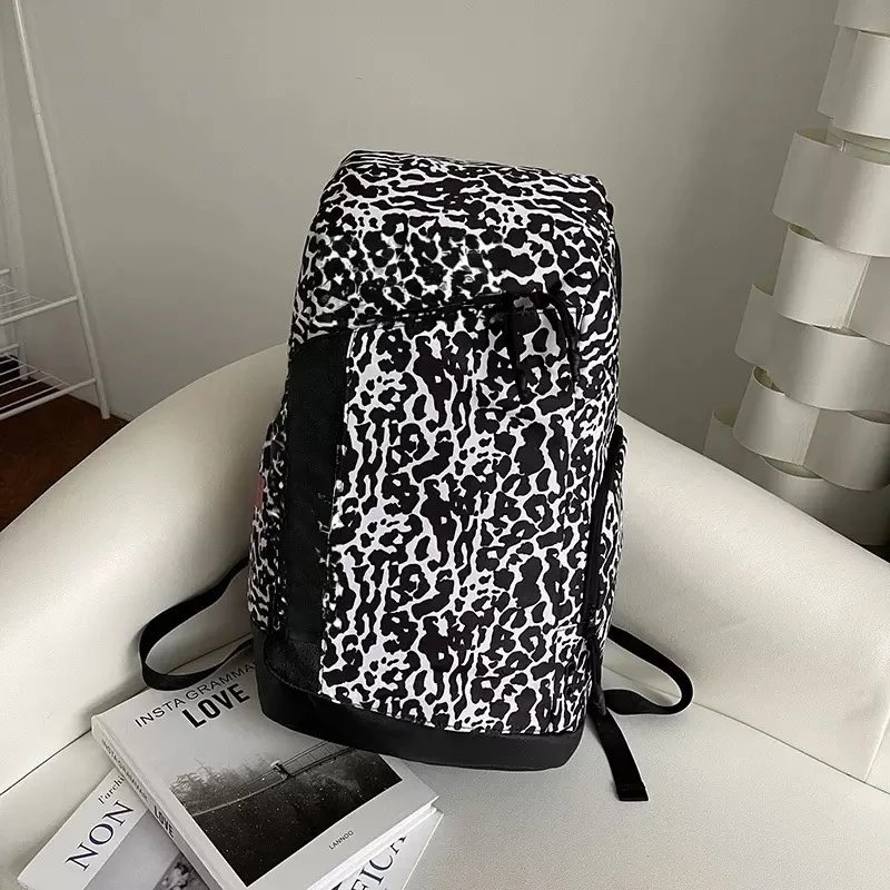 Cushion Leopard Print Red Logo