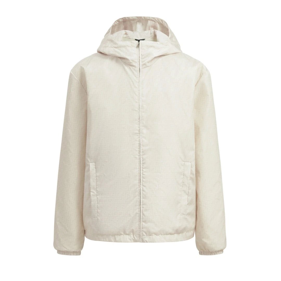 FD All-Over Logo Nylon Hooded Jacket