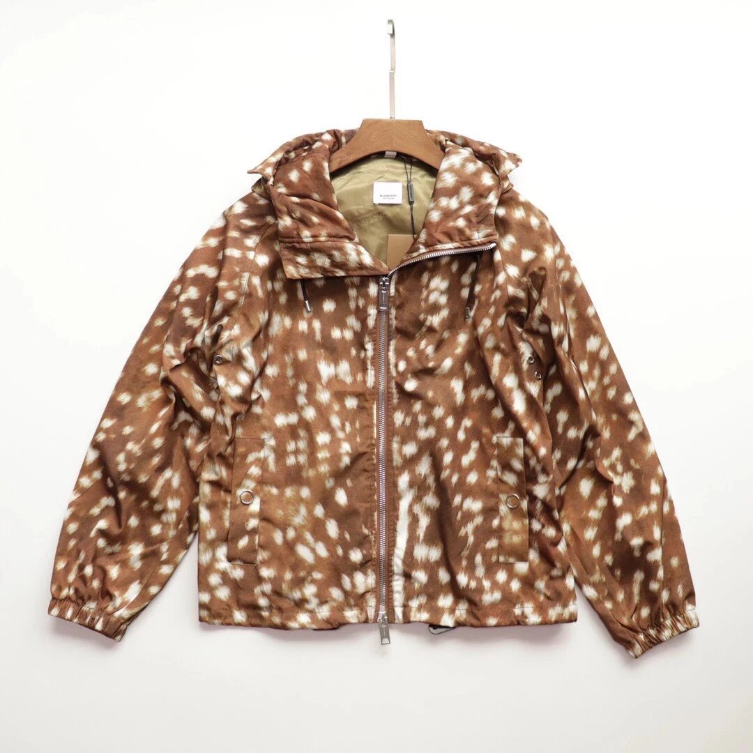 Baboli Deer Print Hoodie Jacket