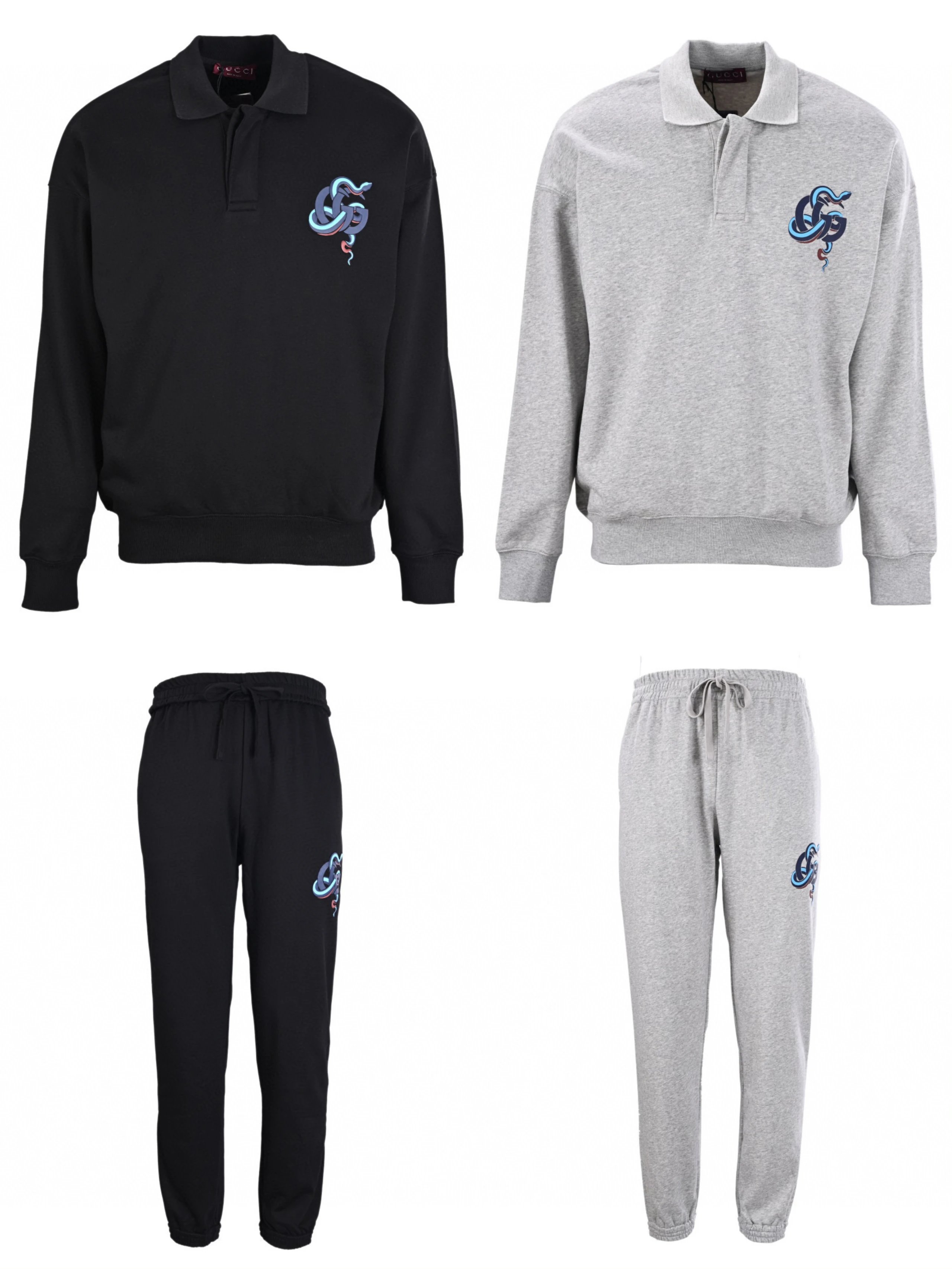 GU Snake Embossed Print Sweatshirt
