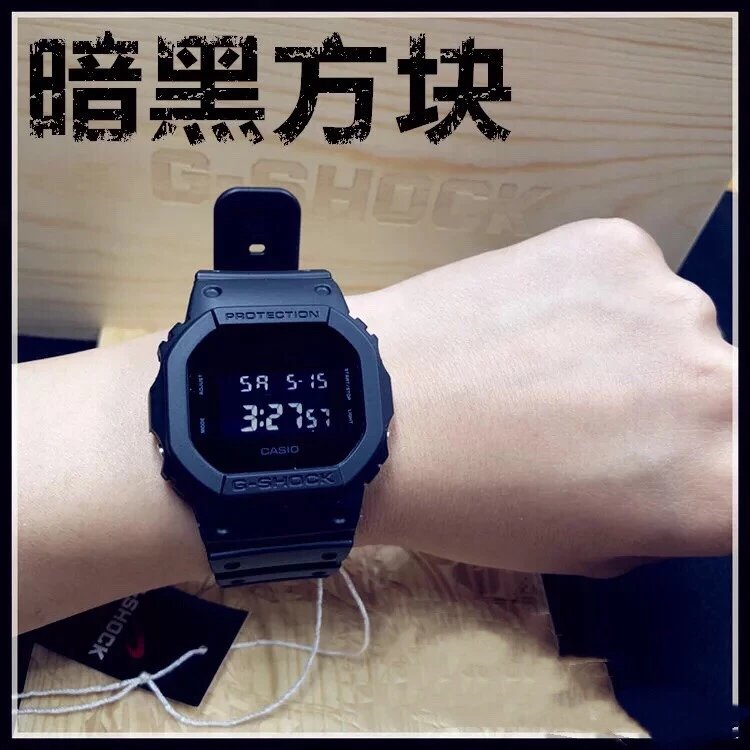 Casio G-SHOCKK Watch Sport Men's Watch Digital Display Trendy Waterproof Block Electronic Watch G-5600bb-1DR