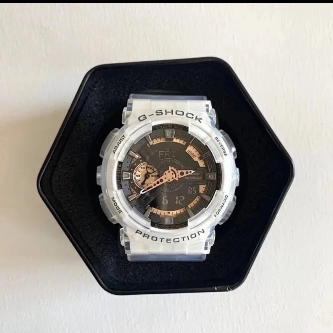 transparent rose gold
