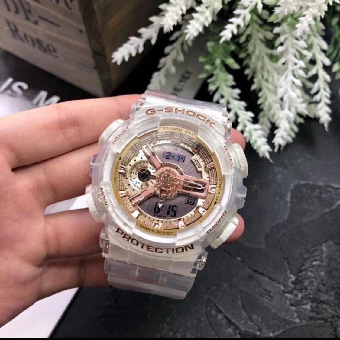 Transparent rose gold