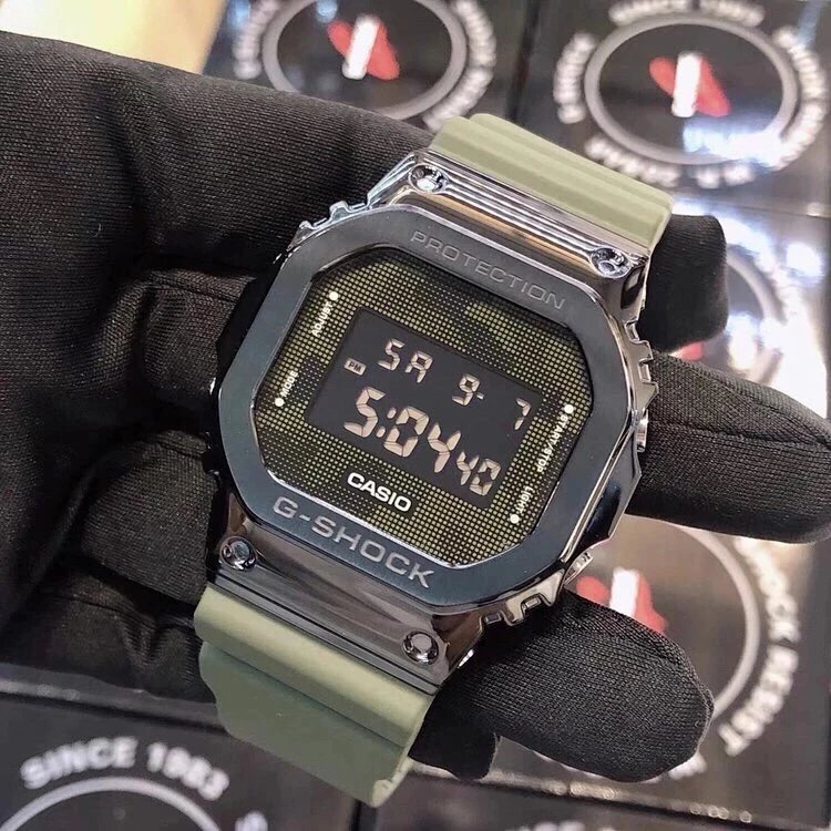 Metal shell camouflage green * tape style