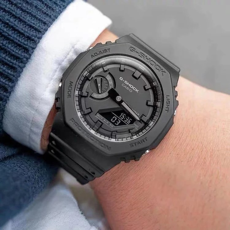 Casio G-SHOCKK new octagonal watch men's and women's waterproof GA-2100-4A