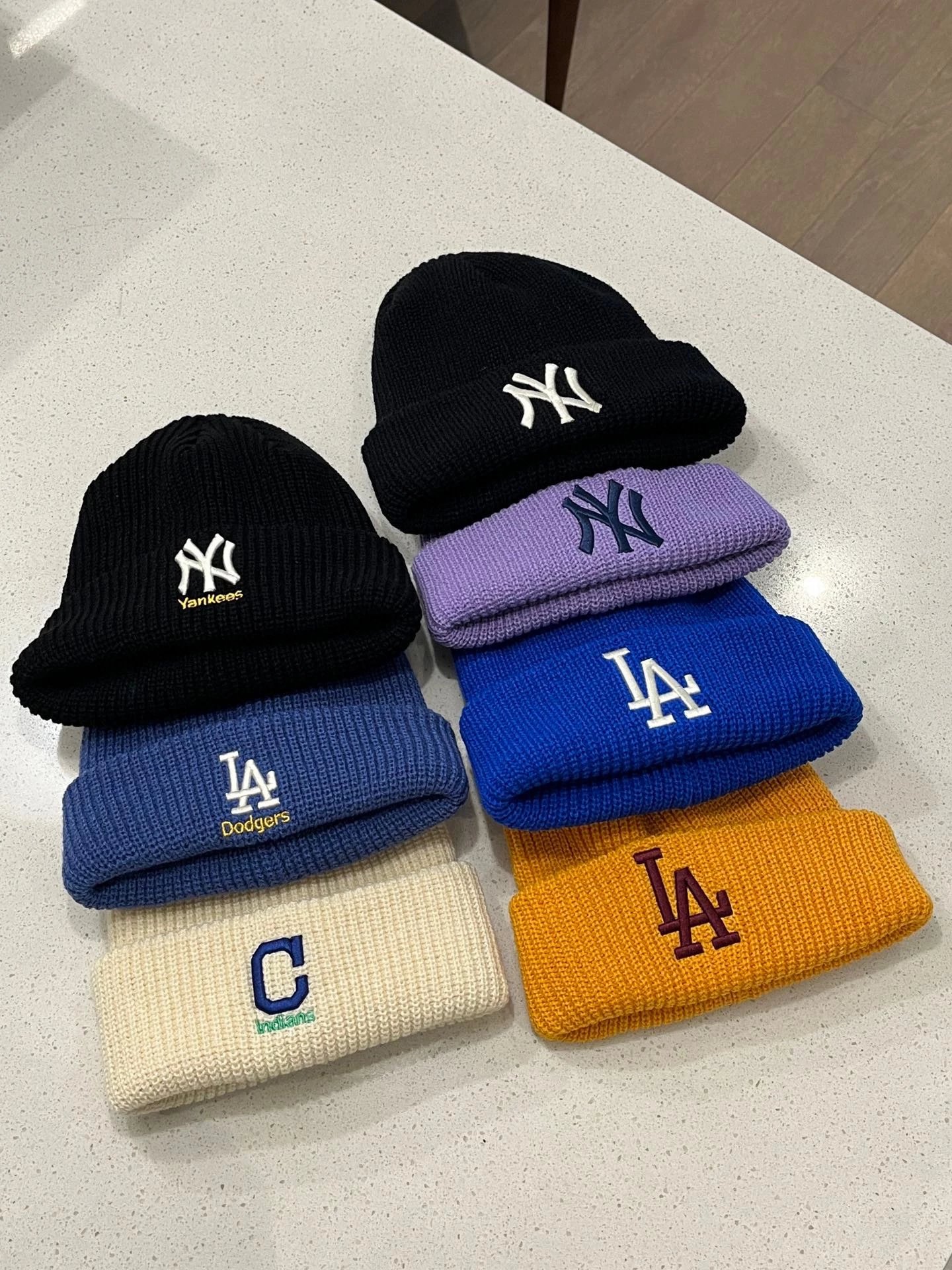 M*B Korean Embroidered NY Beanie