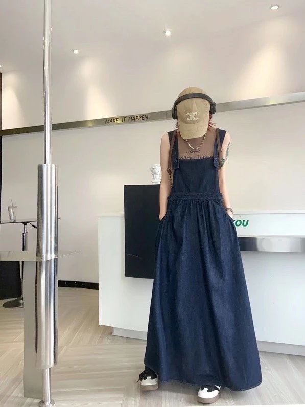 Thursday Island Denim Overall Dress