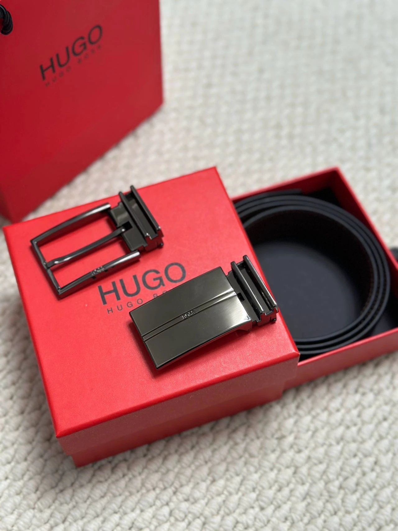 HB New Year Gift Box Upgraded - Double-Buckle Belt, Corporate Customized Limited Edition, Reversible