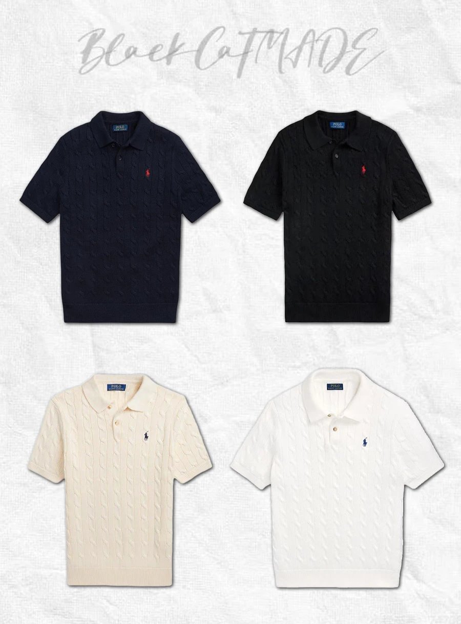 Automatic Multi-Color Pony Short-Sleeve Cable-Knit Polo / 40s Combed Cotton / Restocked Version / Add to Cart to Avoid Missing Out