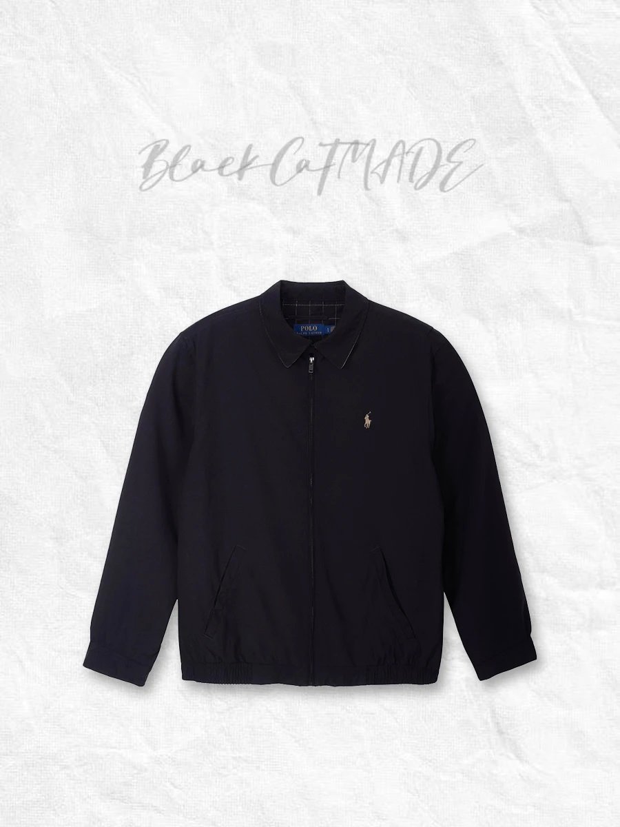 3.0 restocking/independent pony Harrington jacket/versatile commuting/plaid lining inside