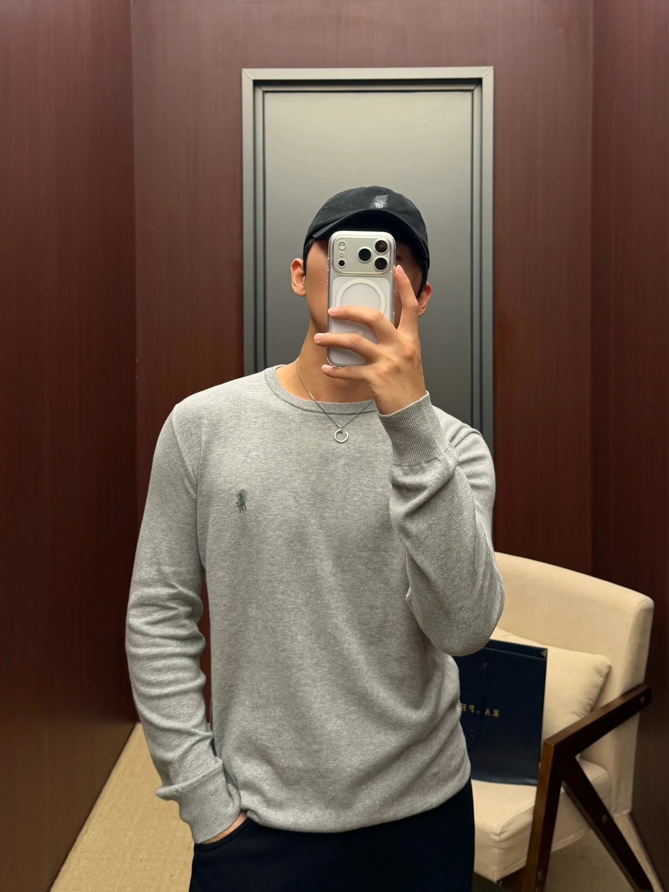 In Stock / Pony Annual Essential Base Layer | Bailong 40S Double-Ply Heather Grey Knit Base Layer