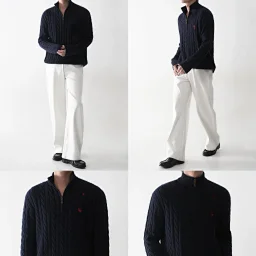 thumbnail for 补货2.0版本自主小马半拉链绞花毛衣/陈伟霆同款/天冷可当内搭/收藏加入购物车不会错过