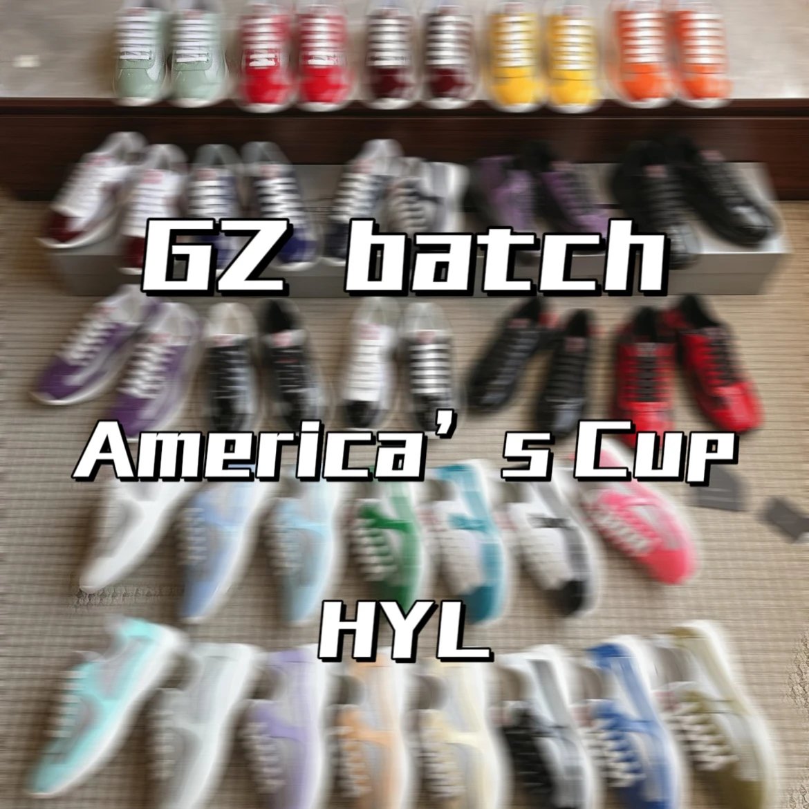 【 GZ batch 】 Link1 America's Cup series patent leather production cycle 2-3 days Mesh casual sports shoes 35-48