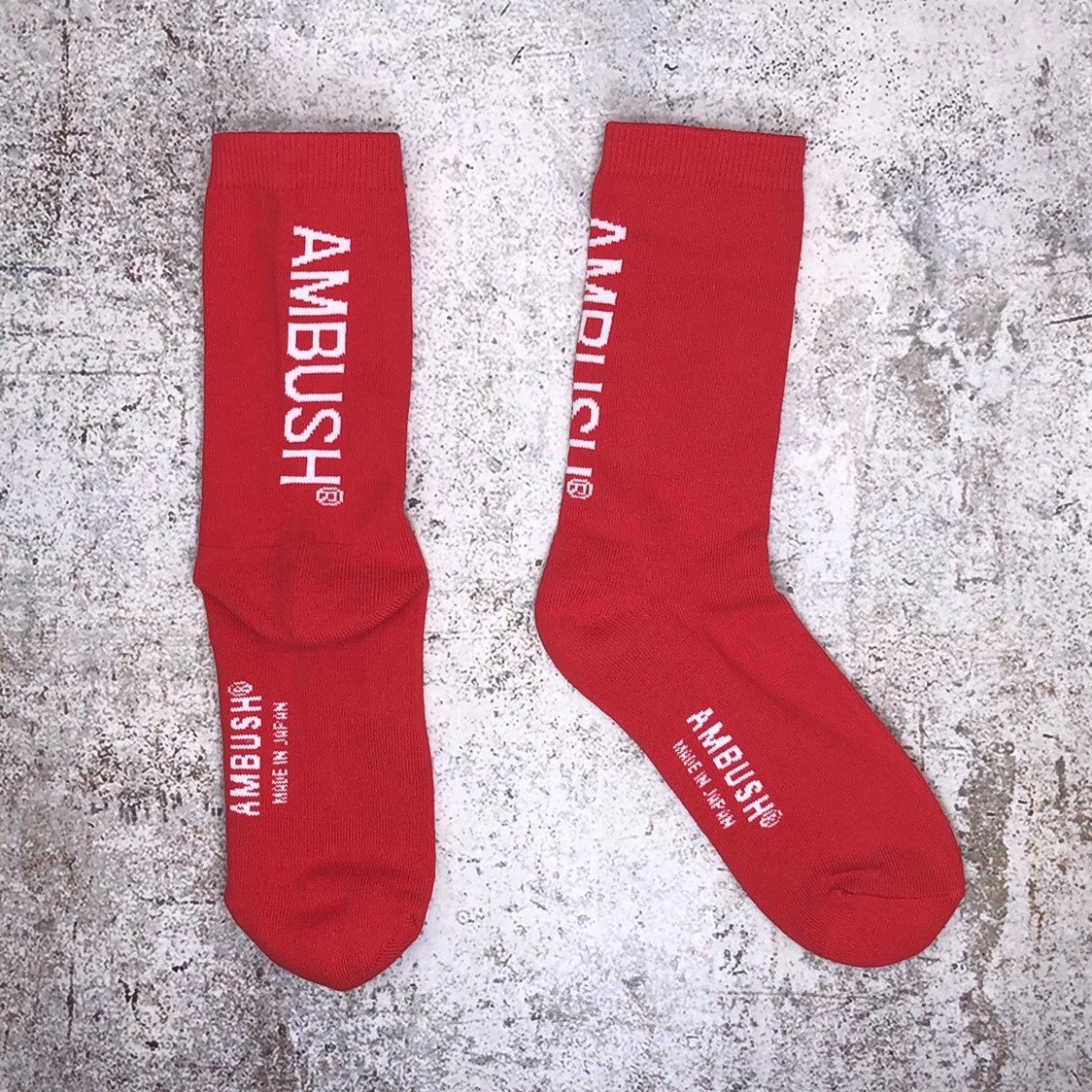 Design Ambush Logo Socks Set Orange Red White Black Socks - 2