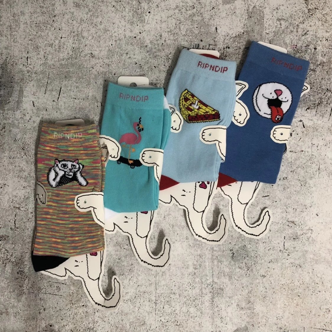 Design RIPNDIP Flamingo Skate Socks Turquoise Socks - 3