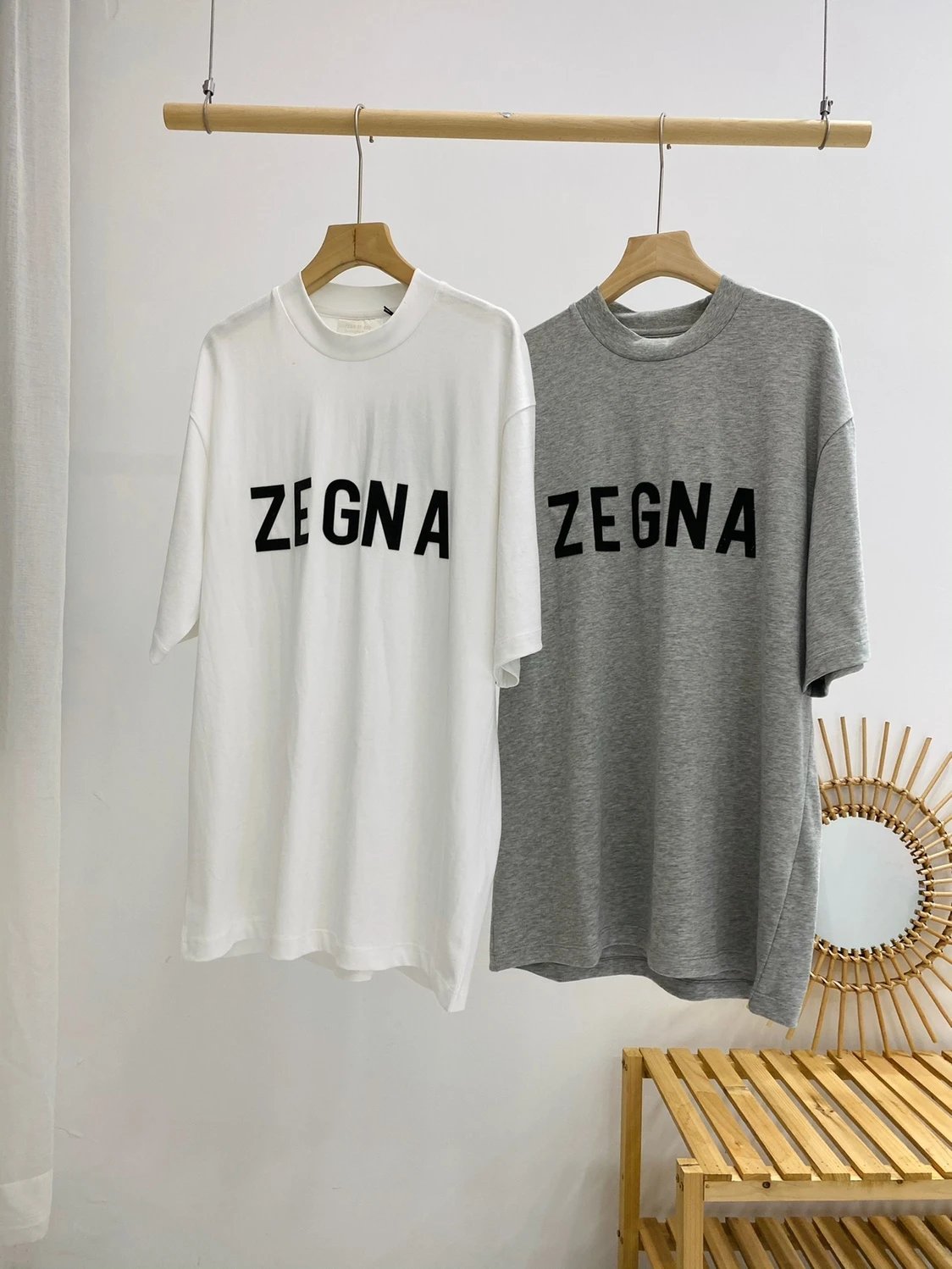 fog x zegna 杰尼亚联名白色logo短袖