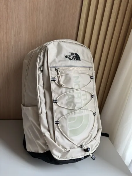 The North Face Borealis Backpack in Khaki, Gray-Green, Cream White, and Black - 13