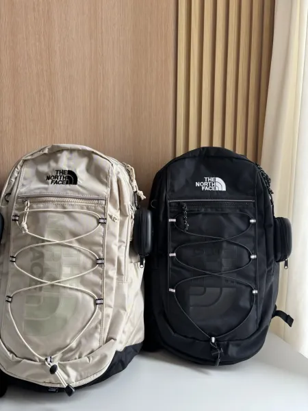 The North Face Borealis Backpack in Khaki, Gray-Green, Cream White, and Black - 5