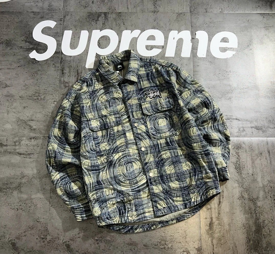 New Arrival Stussy Van Gogh Denim Series | Designer Style Vintage Casual Couple Shirt Jacket | Loose Fit