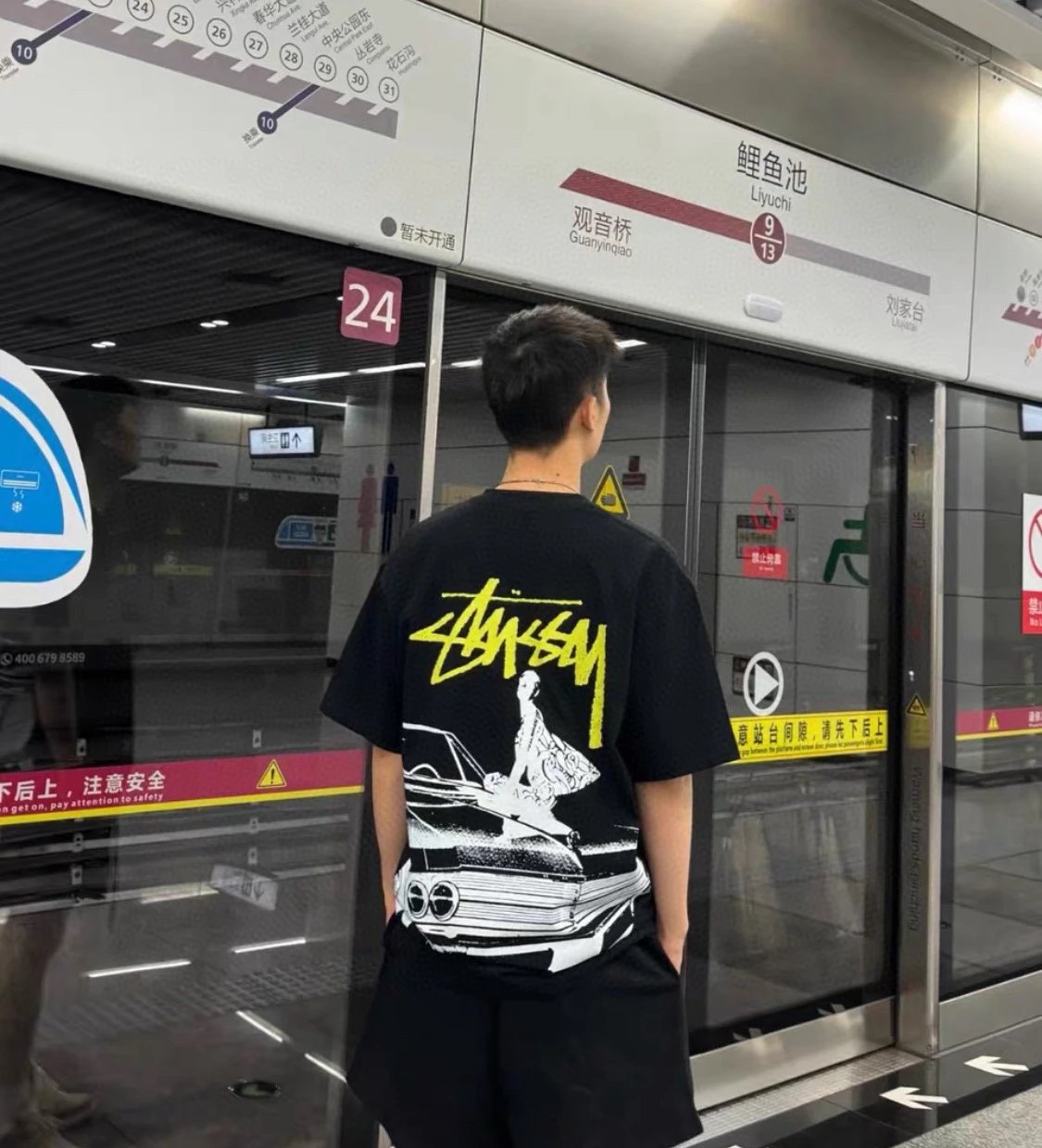 Welfare special 🉐 24 new SS Stussy Auto Girl T-shirt men and women with the new casual simple breathable and comfortable fit loose