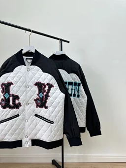 thumbnail for 高版本上新 L最新款菲董西部牛仔系列飞行员夹克外套棉服拼接加棉棒球服