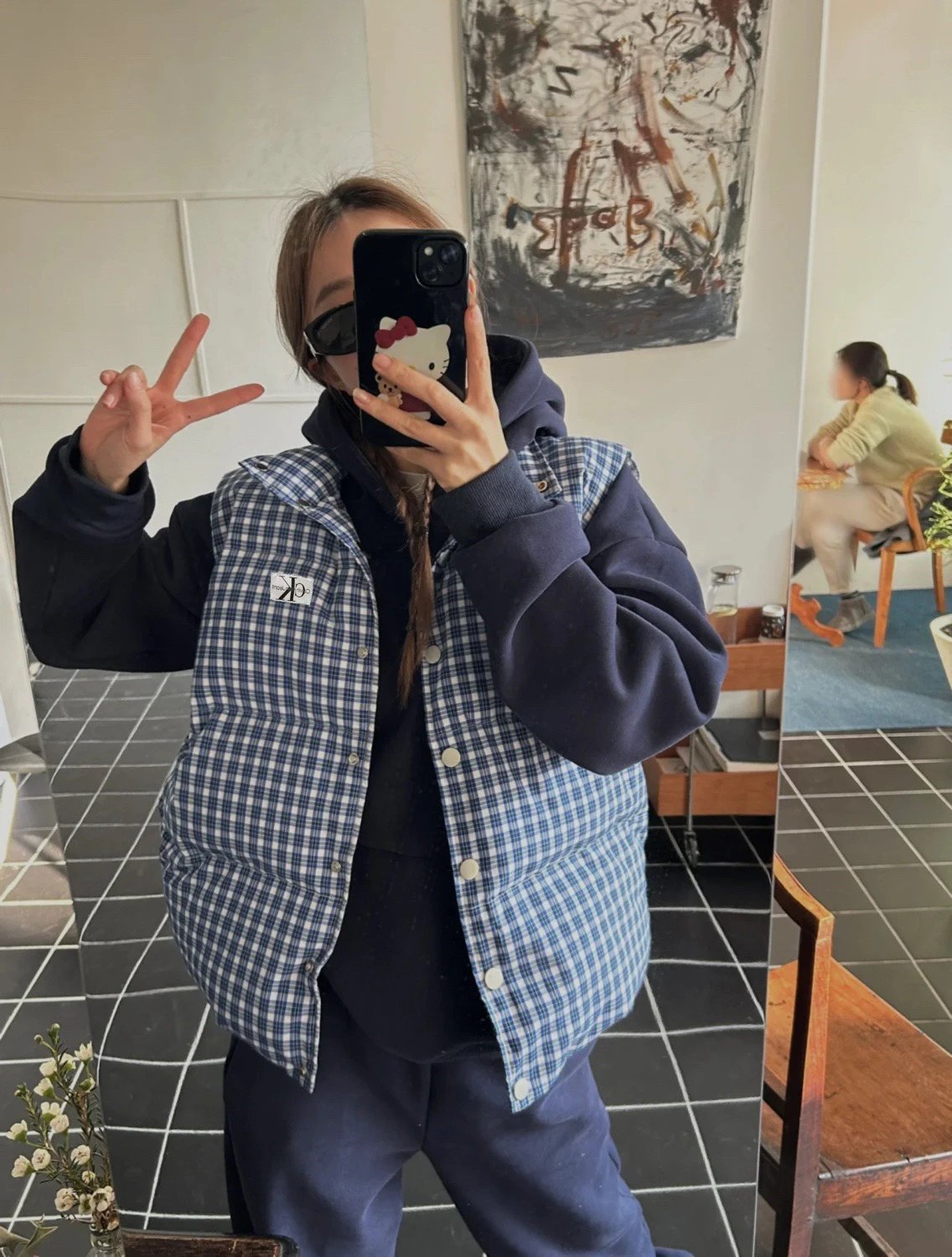CK Embroidered Puffer Vest