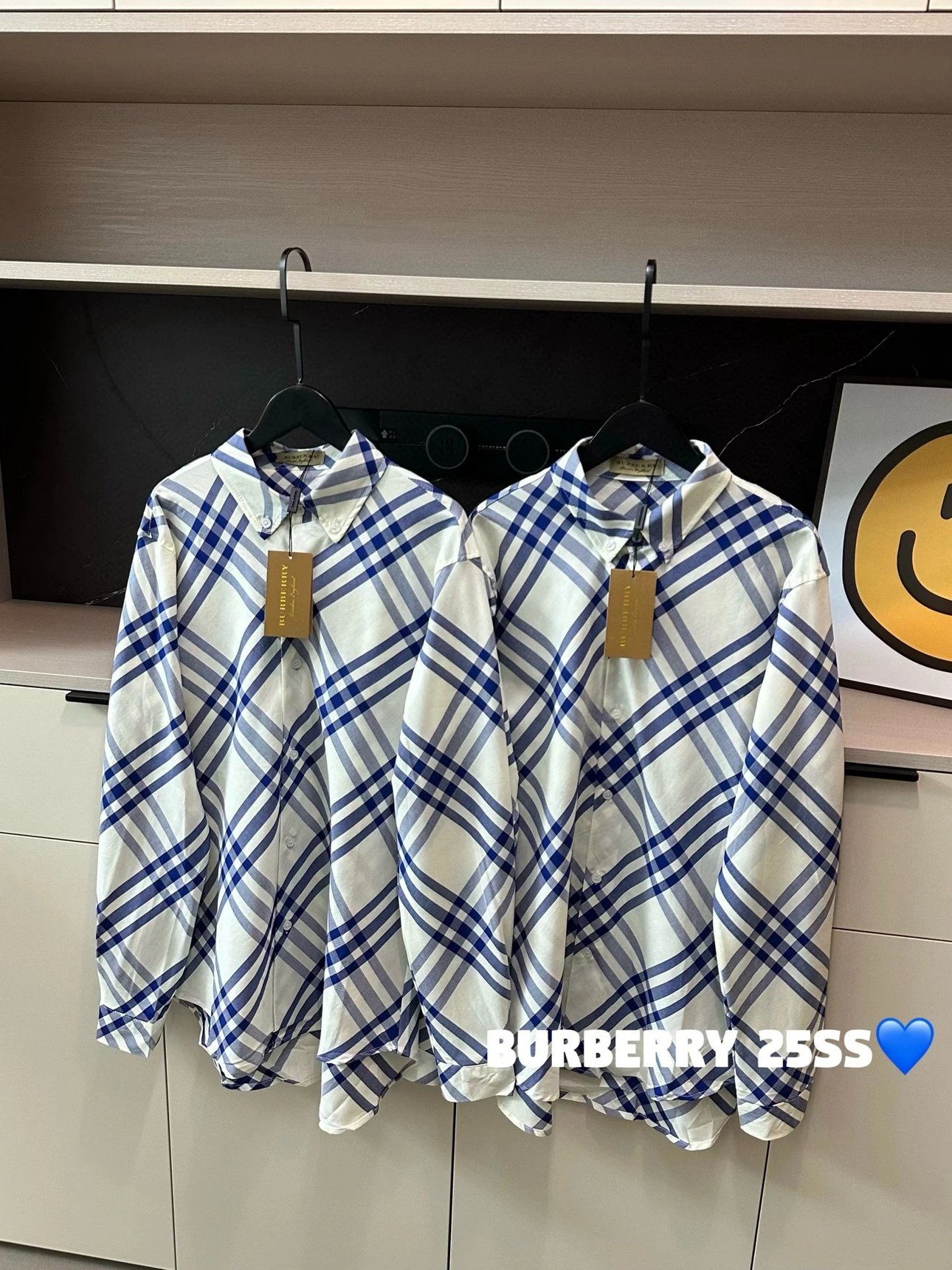 25SS Blue Crosshatch Sunscreen Shirt