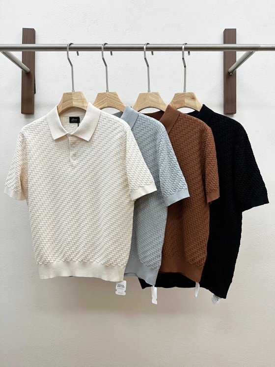Bri Men's High end Business and Leisure Mulberry Silk Blended Weaving Texture POLO Shirt, sourced from a Hong Kong foreign agency channel, with pure bloodline quality, produced by an Italian factory, new for early autumn 2026