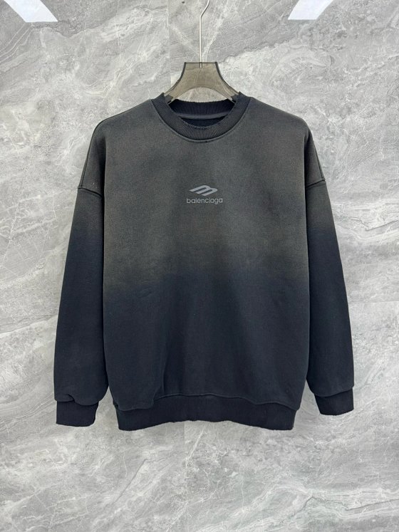 BAL 25 Autumn/Winter New Loose Wide Edition High Weight Heavy Cotton Hoodie, Men's Vintage Printing and Dyeing Gradient Trend Hoodie