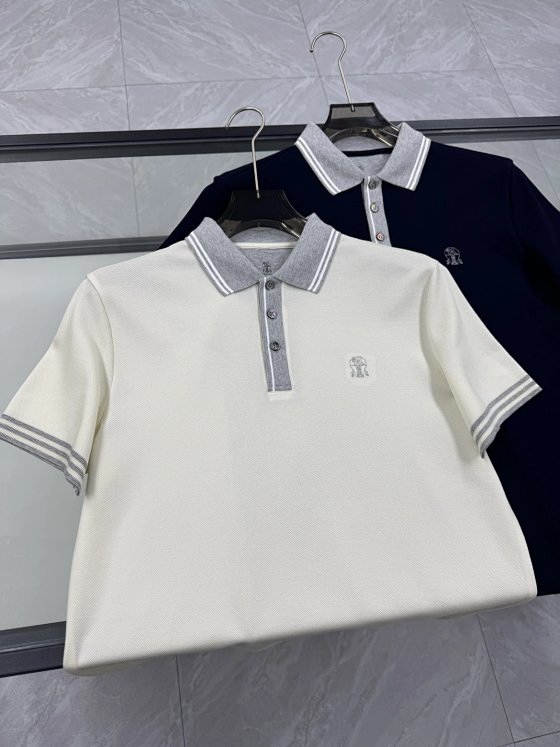 BC Spring/Summer 2026 New Men's Color-Block Casual Polo Shirt. Made with premium heavyweight piqué mesh knit fabric, dense and soft texture, breathable and dry, with superior drape and wrinkle resistance, warm and skin-friendly touch