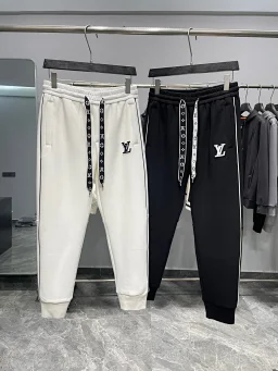 thumbnail for 25FW Autumn and Winter New Knitted Chintz Fleece Thickened Drawstring Sweatpants, Men's Back Pocket Reverse Nameplate Patch Athleisure Pants! Trading companies have few channels, leading the official website for sale! 888
