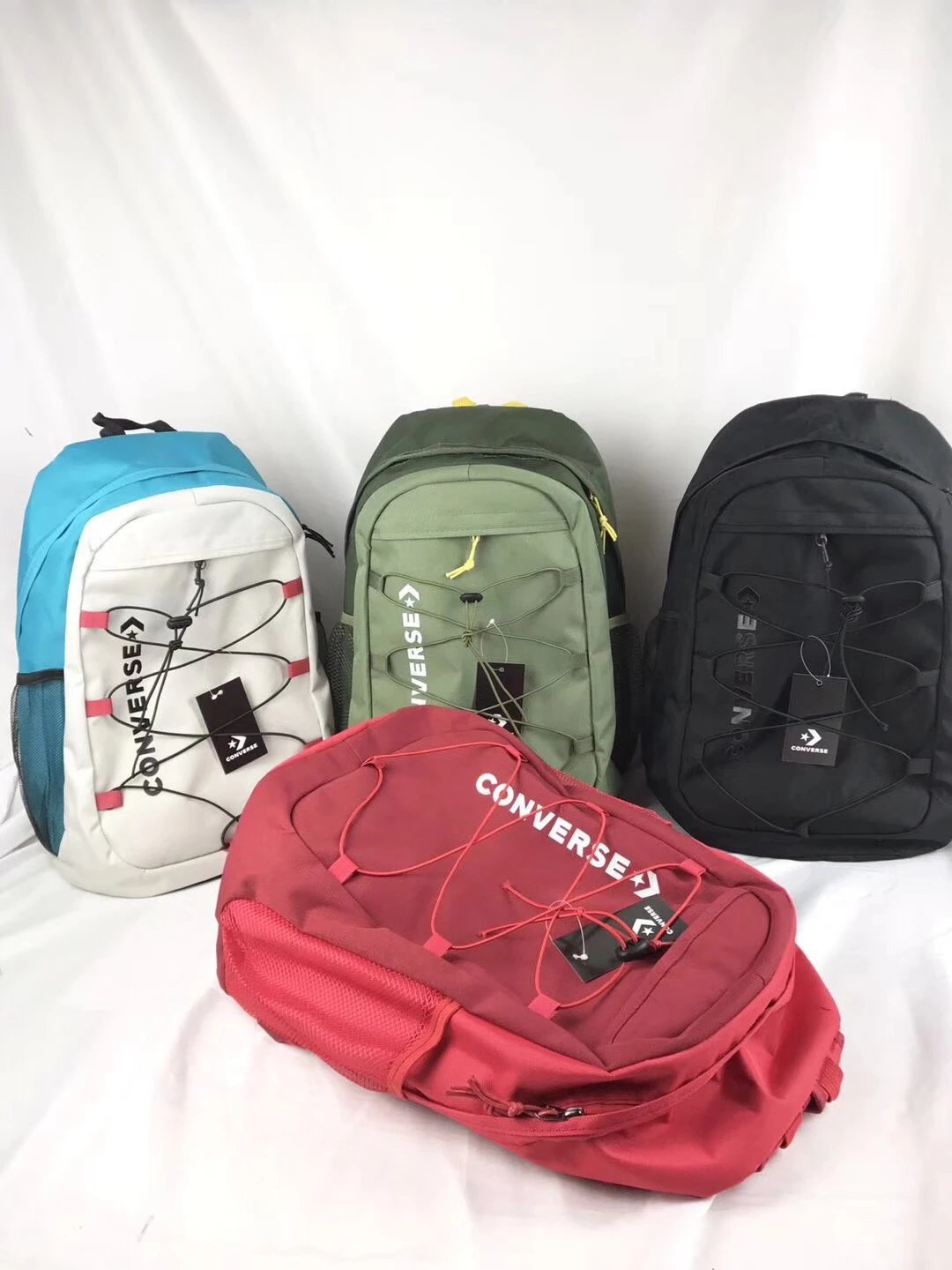 Converse Unisex Drawstring Hiking Travel Casual Sports Large Capacity Canvas Student Backpack