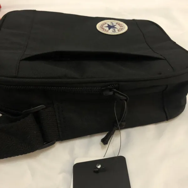M.P Studios Checkered Shirt Navy Blue and White + Converse All Star Crossbody Bag Black - 12