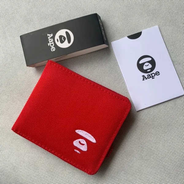 A Bathing Ape Red Logo Wallet Short Wallet - 1