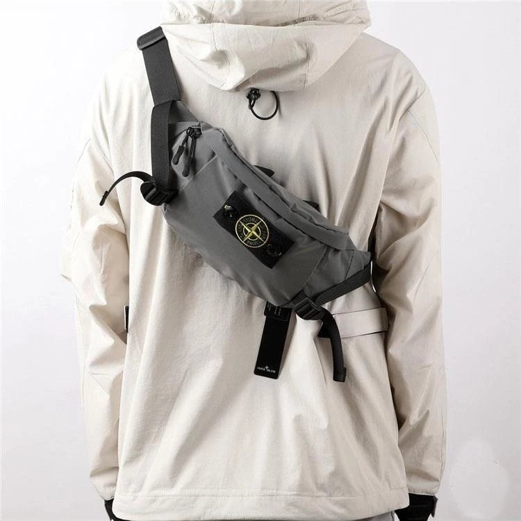 STONE Island 3M Reflective Crossbody Bag Motorcycle Bag Chest Bag Waist Bag Unisex
