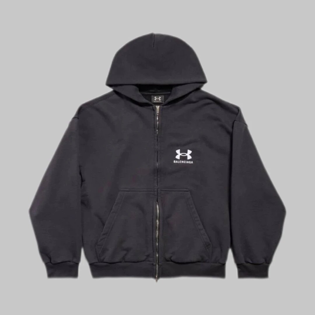 Satan【In Stock】BLCG 620g Ultra Heavyweight Showpiece Demar Collaboration Washed & Distressed Zip-Up Hoodie, Regular Fit