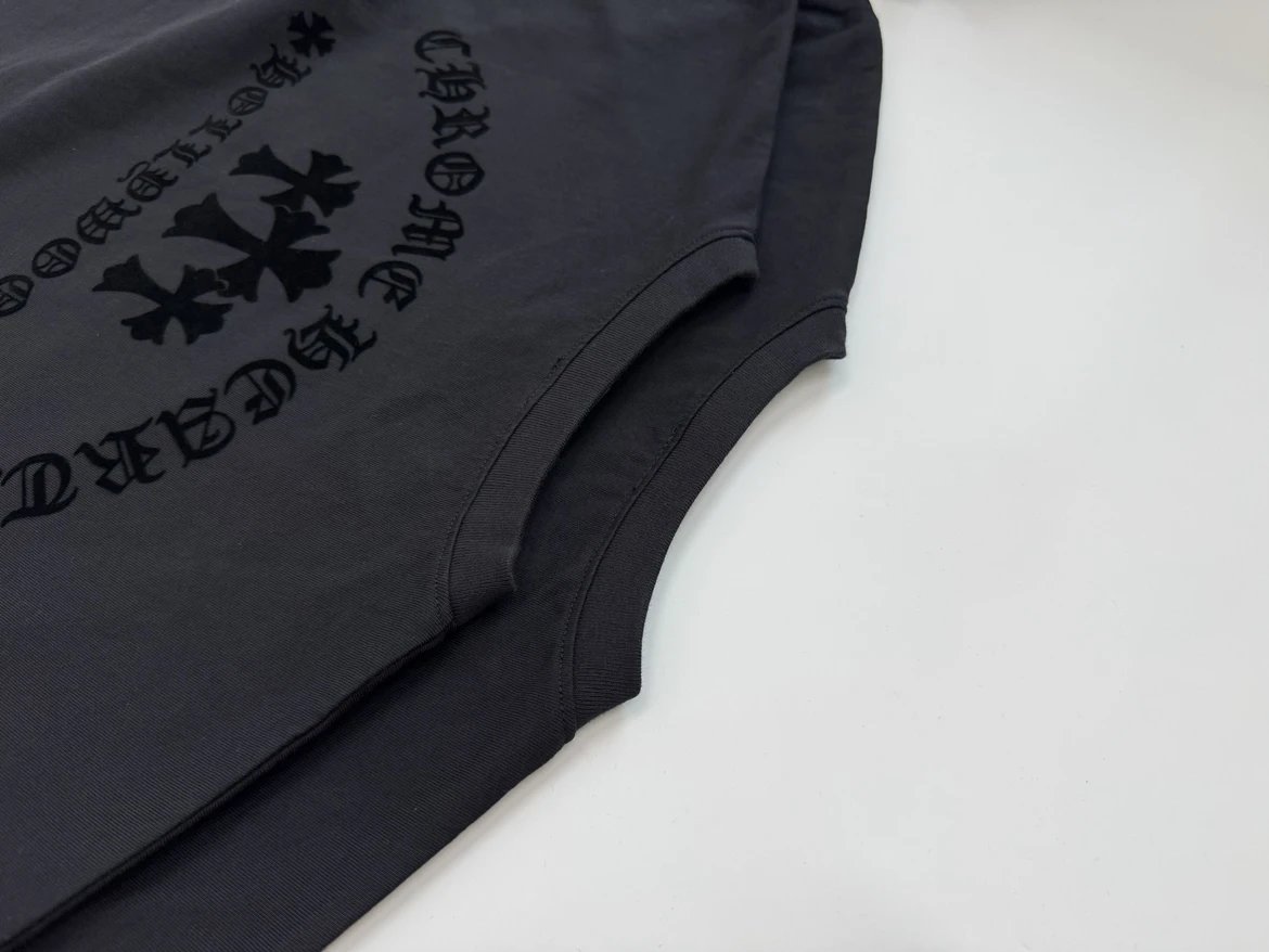 Chrome Hearts Hollywood Cross Long Sleeve T-Shirt Black and Gray - 17