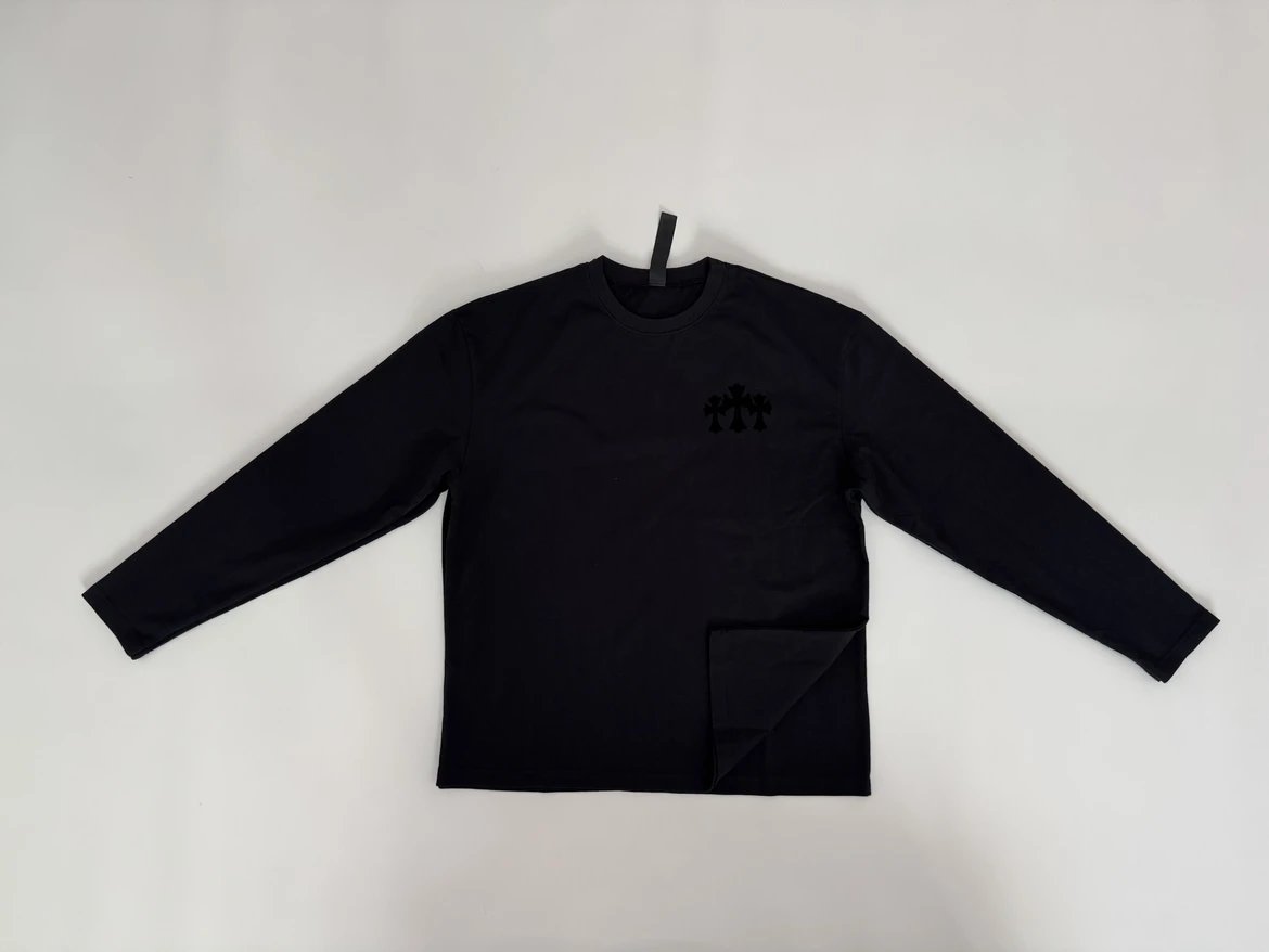 Chrome Hearts Hollywood Cross Long Sleeve T-Shirt Black and Gray - 8