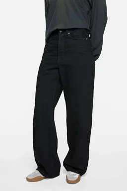 thumbnail for [Spot Second Delivery] Acn 2021M Black Cow Commuter Item American Pharmaron Fabric Bootcut Fit