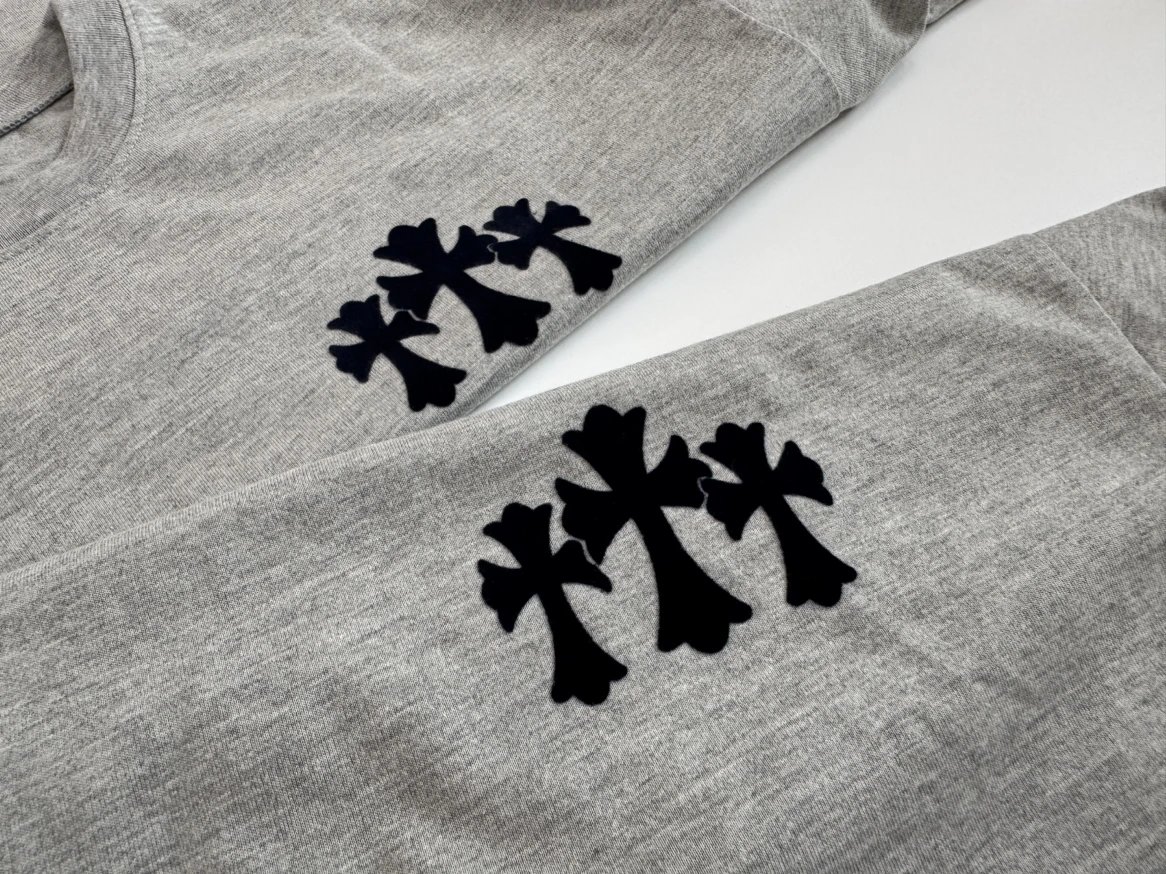 Chrome Hearts Hollywood Cross Long Sleeve T-Shirt Black and Gray - 9