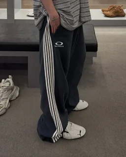 thumbnail for [Spot Second Delivery] BLCG 25SS LoopSport Loop Embroidered Panelled Bar Sweatpants