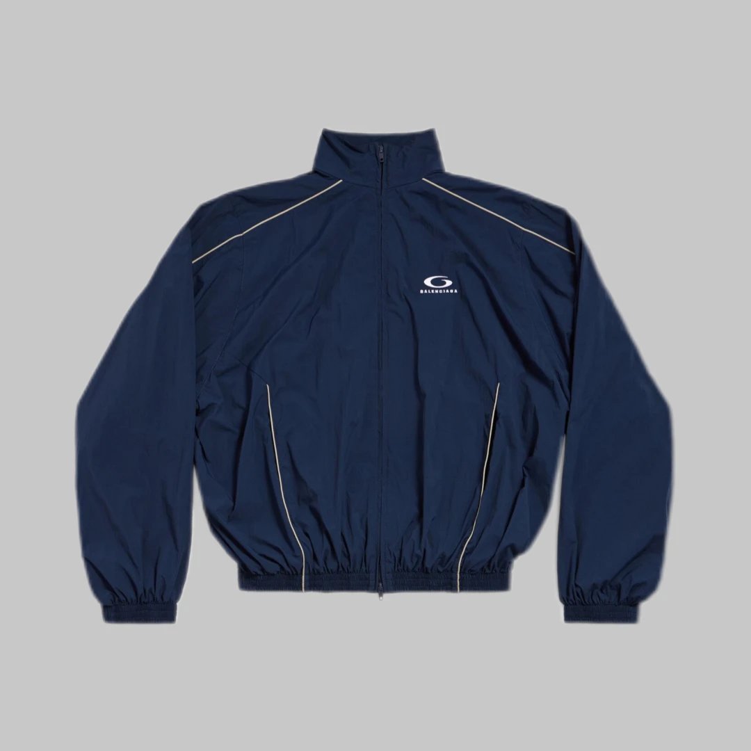 【现货秒发】BLCG 24FW 秀款 Loop Sports Icon 海军蓝 府绸面料 宽松运动夹克