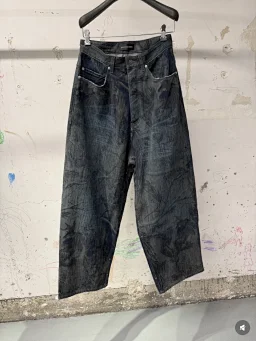 thumbnail for [Spot Second Delivery] BLCG 26SS Printed Bull King Tree Shadow Camouflage Long Bamboo Jeans Baggy Fit