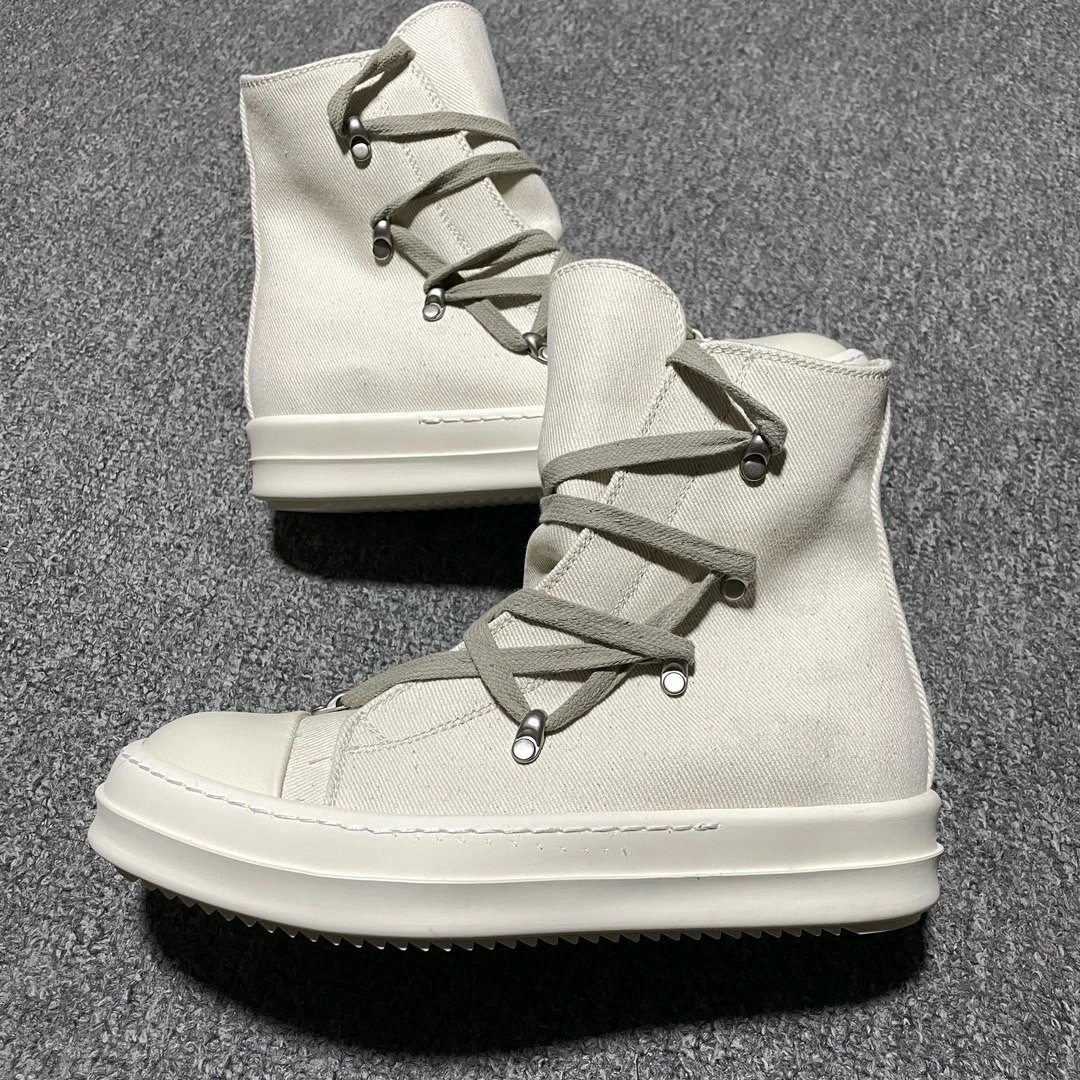 Rick Owens — RO high-top white canvas colorway — USFans Spreadsheet photo