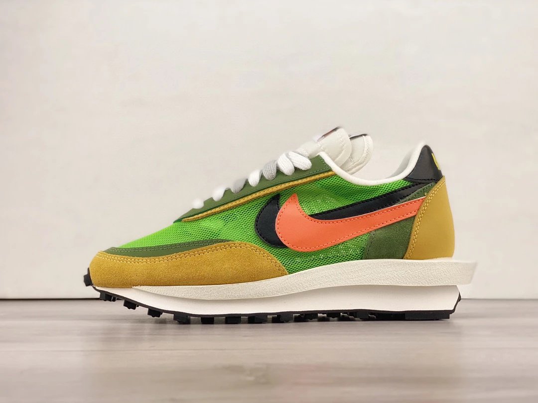 Sacai x Nike LDV Waffle Yellow Green Orange Collaboration Running Shoes BV0073