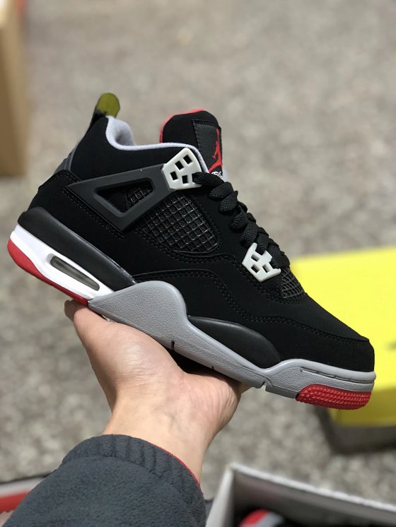 【Flash Sale】Air Jordan 4 'Bred' Full-Grain Leather, Original Box, No Returns