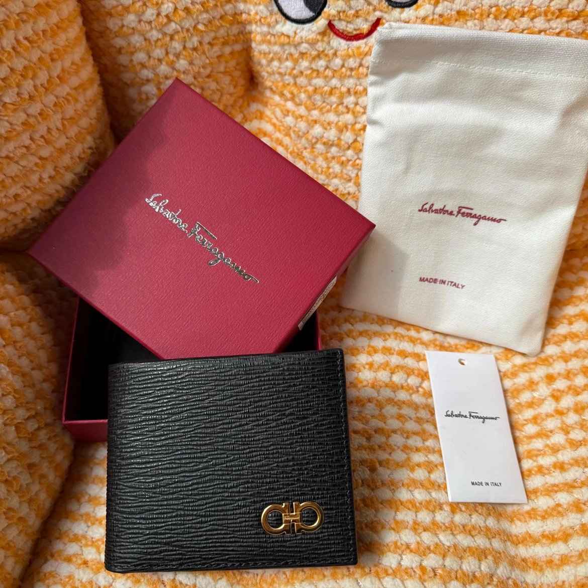 Salvatore Ferragamo Wallets & Card Holders Gancini textured bifold wallet image 4