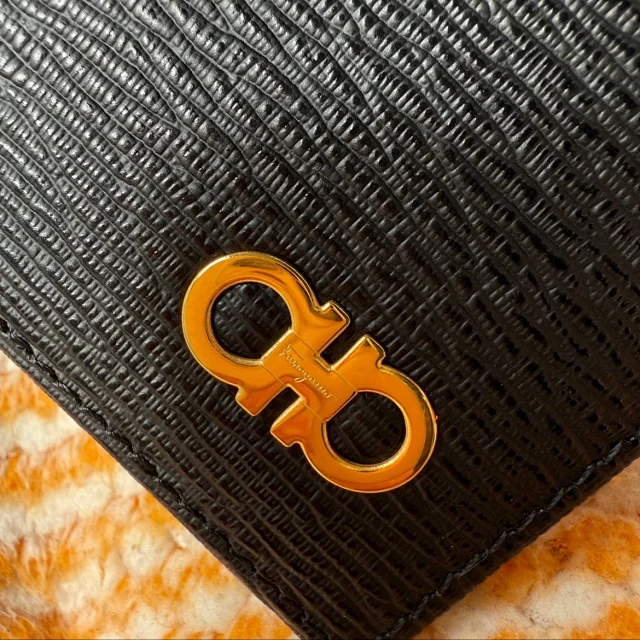 Salvatore Ferragamo Wallets & Card Holders Gancini textured bifold wallet product detail image 5